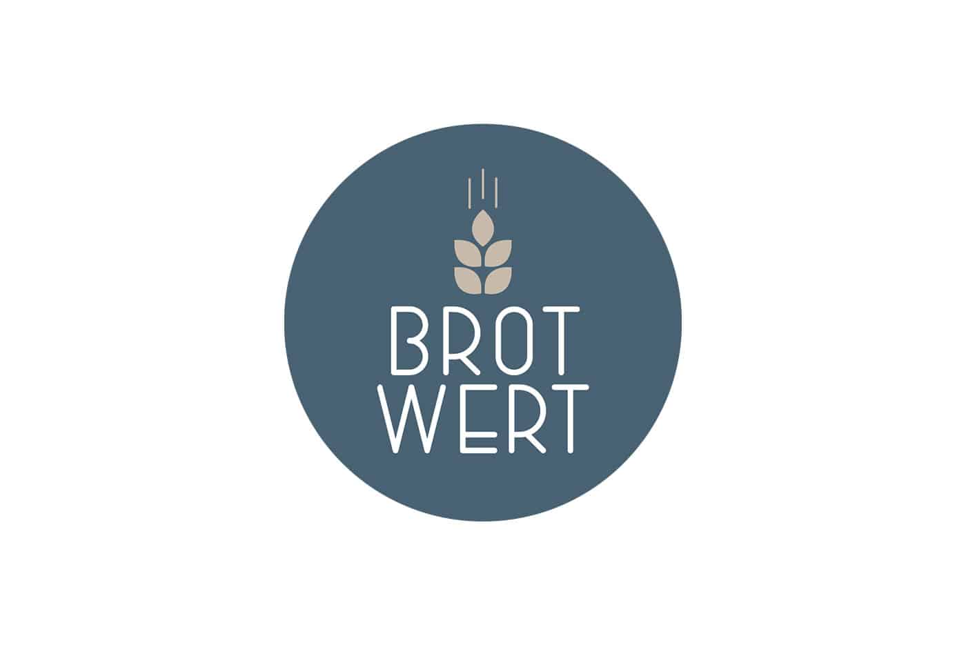 Logo in blauen Kreis - Aufkleber