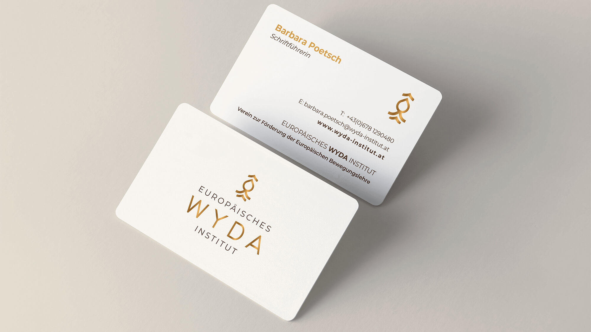 Visitenkartendesign für das EUROPÄISCHES WYDA INSTITUT Verein zur Förderung der Europäischen Bewegungslehre